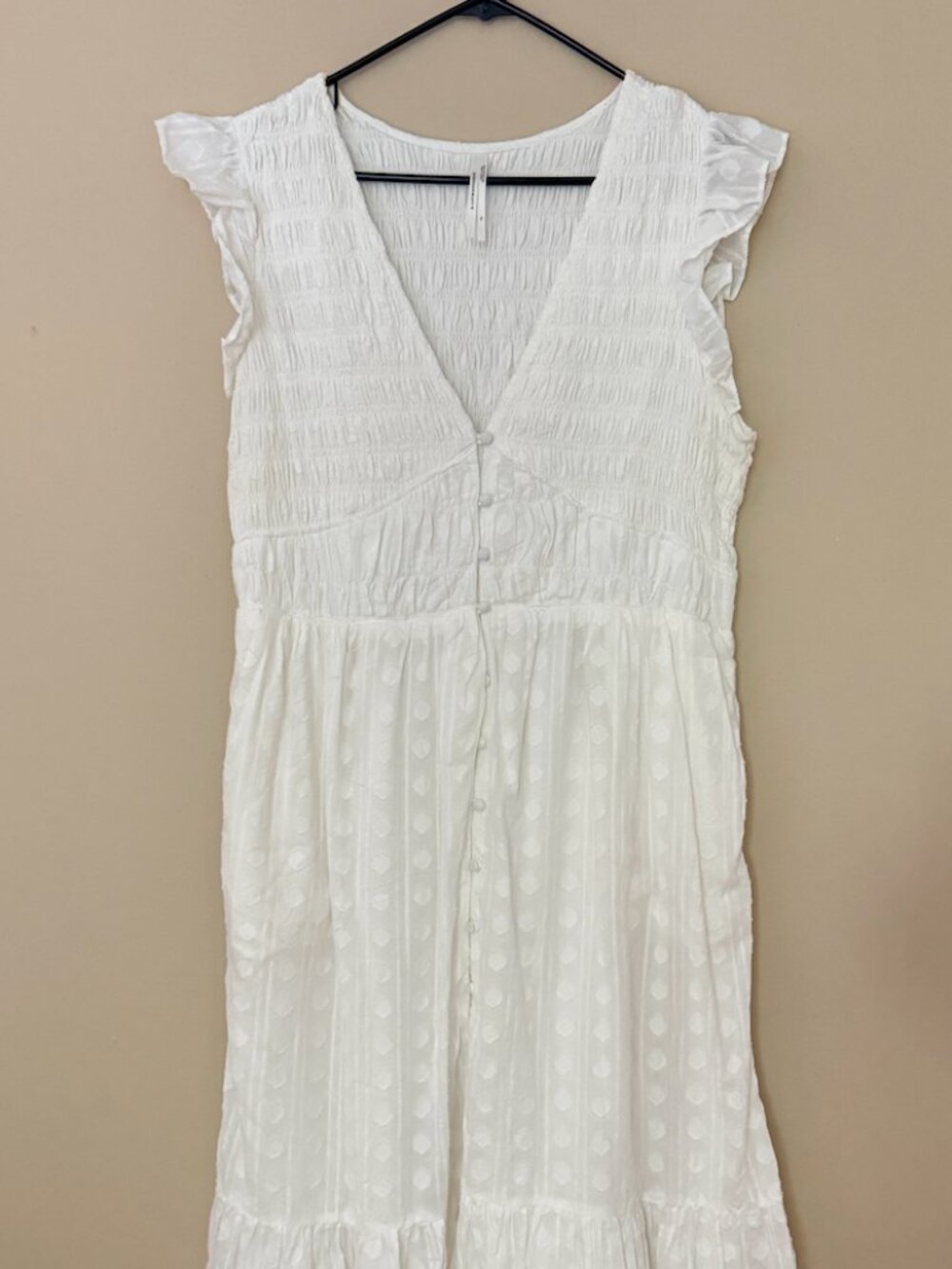 Anthropologie Somerset White Maxi Dress – Size XL 🤍✨